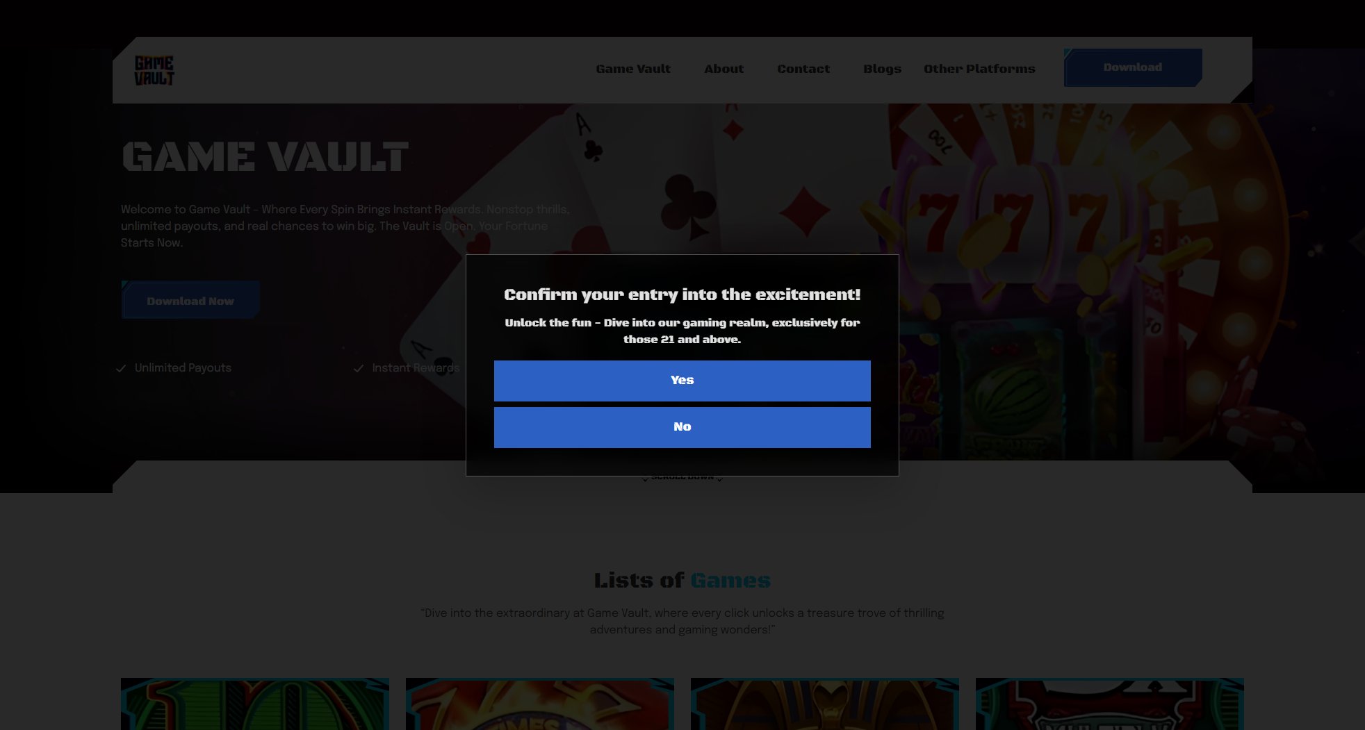 Game Vault Game Vault Interface & Screenshots