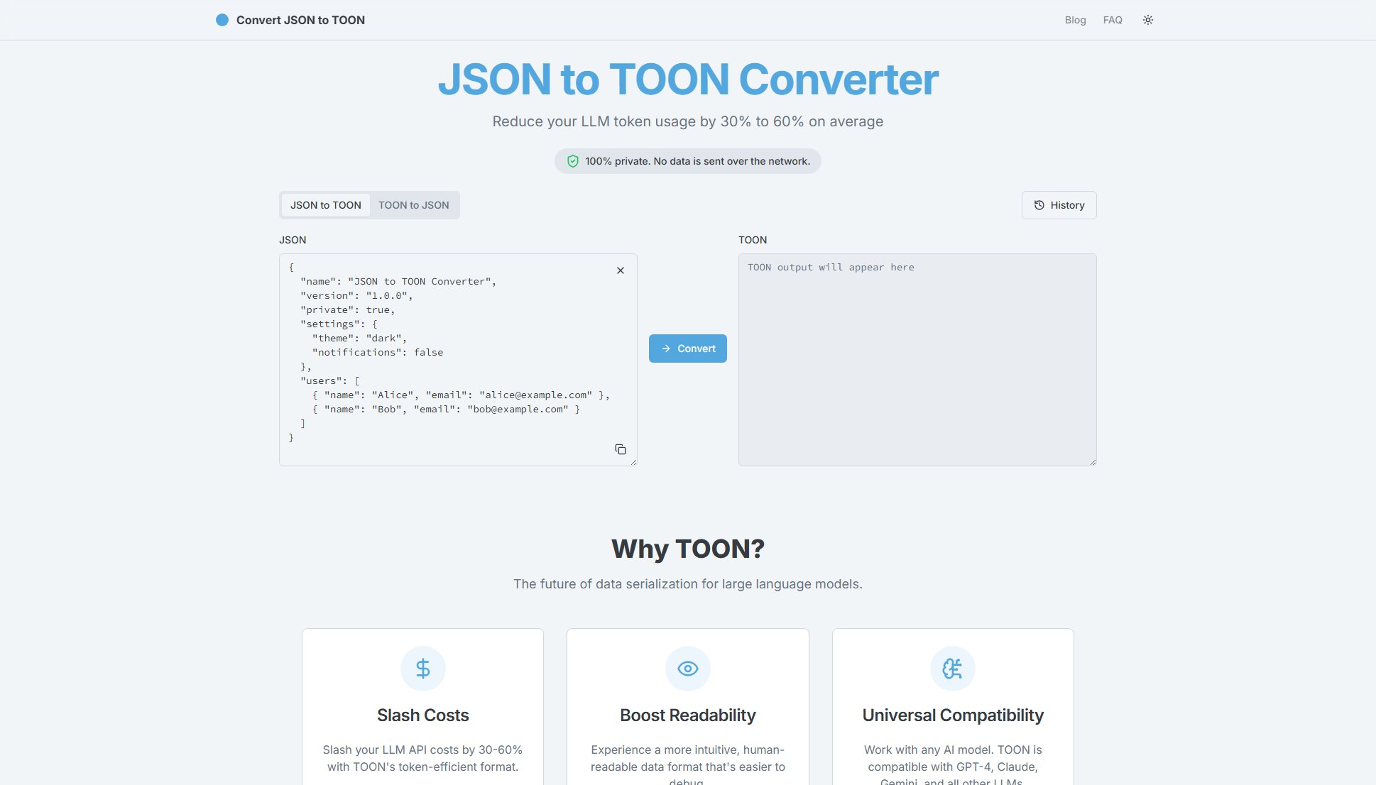 JSON to TOON Converter