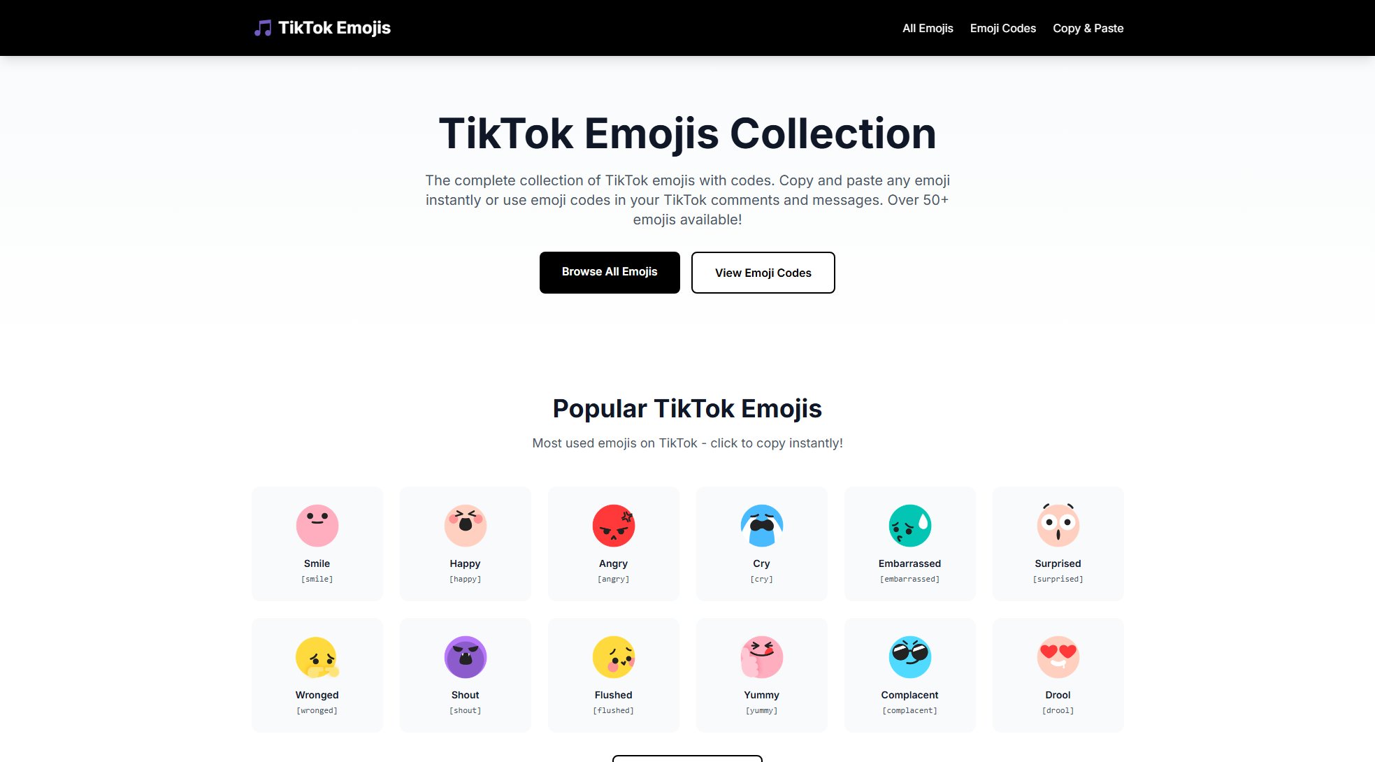 TikTok Emojis TikTok Emojis Interface & Screenshots