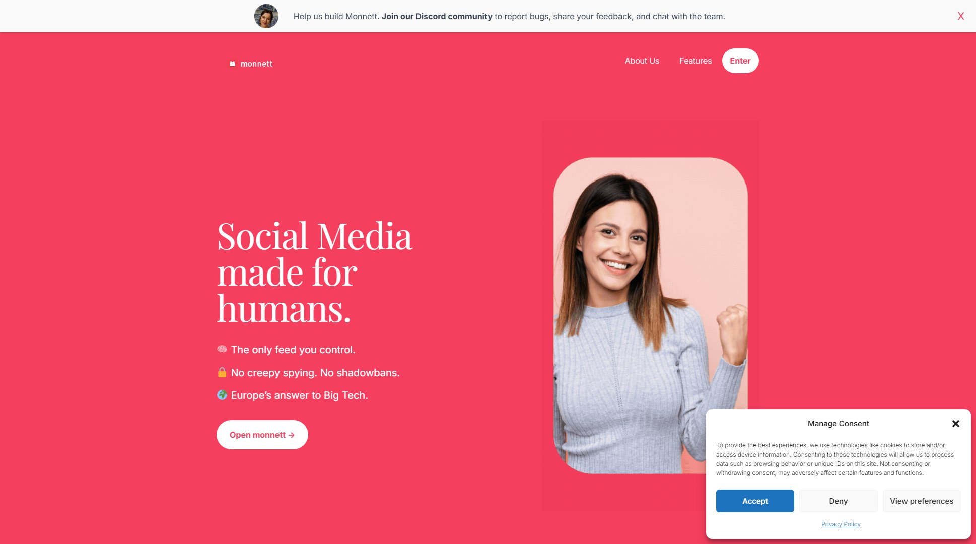 Monnett Monnett Interface & Screenshots