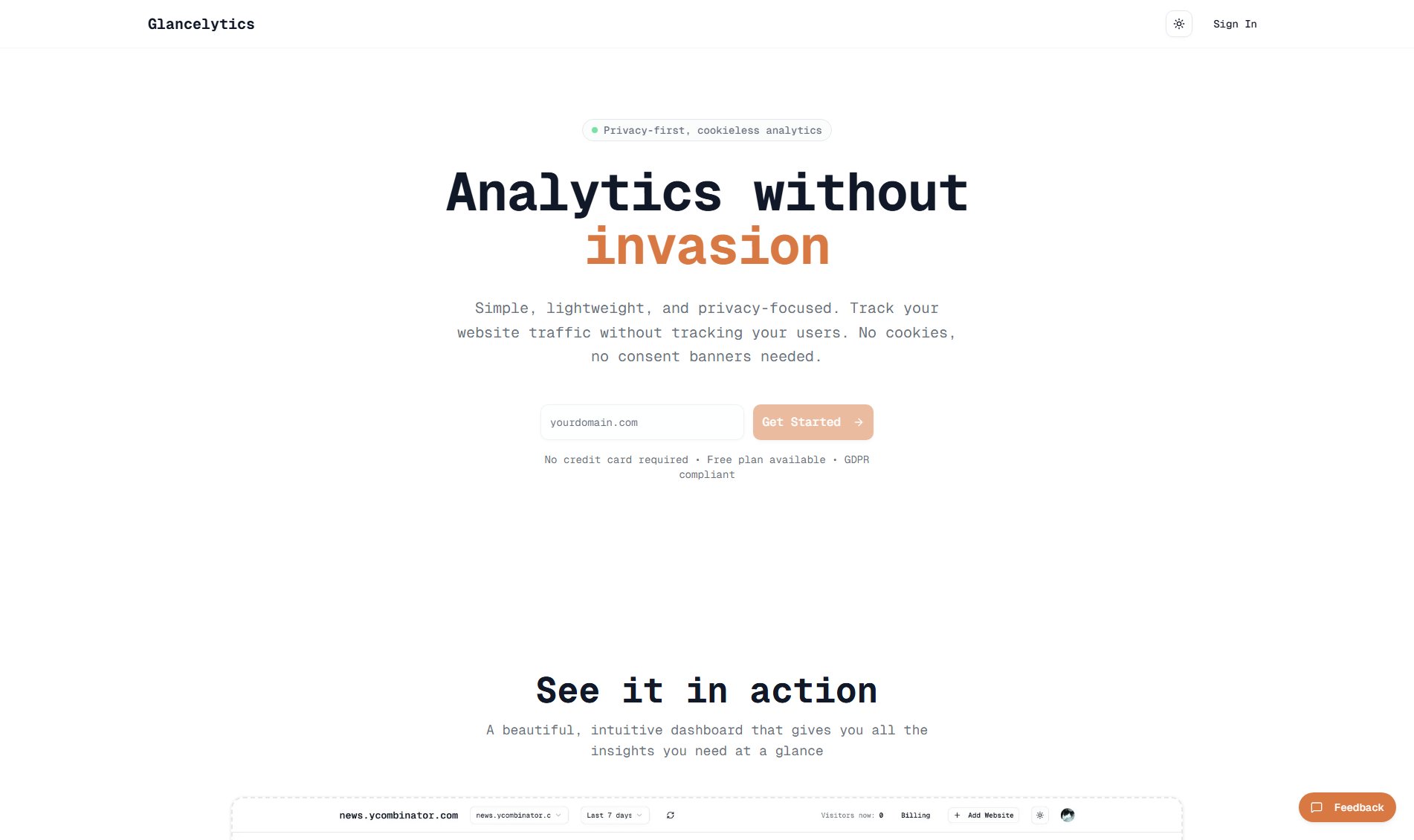 Glancelytics Glancelytics Interface & Screenshots Glancelytics Glancelytics Interface & Screenshots