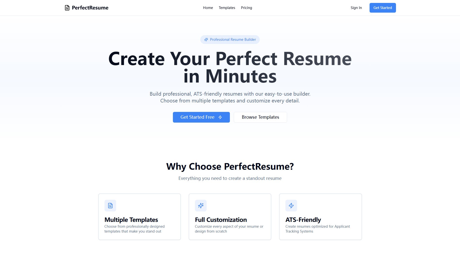 PerfectResume PerfectResume Interface & Screenshots PerfectResume PerfectResume Interface & Screenshots
