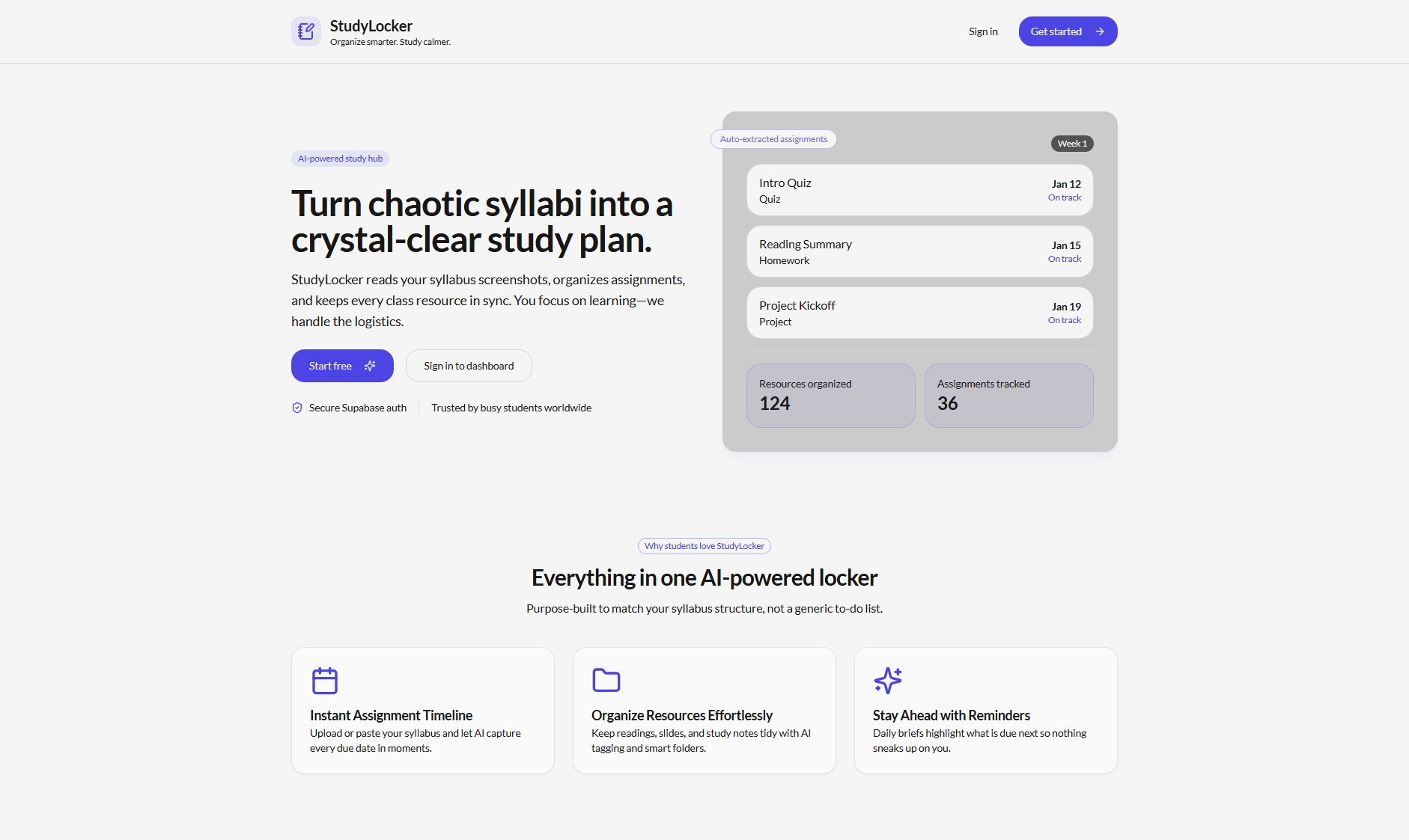 StudyLocker StudyLocker Interface & Screenshots StudyLocker StudyLocker Interface & Screenshots