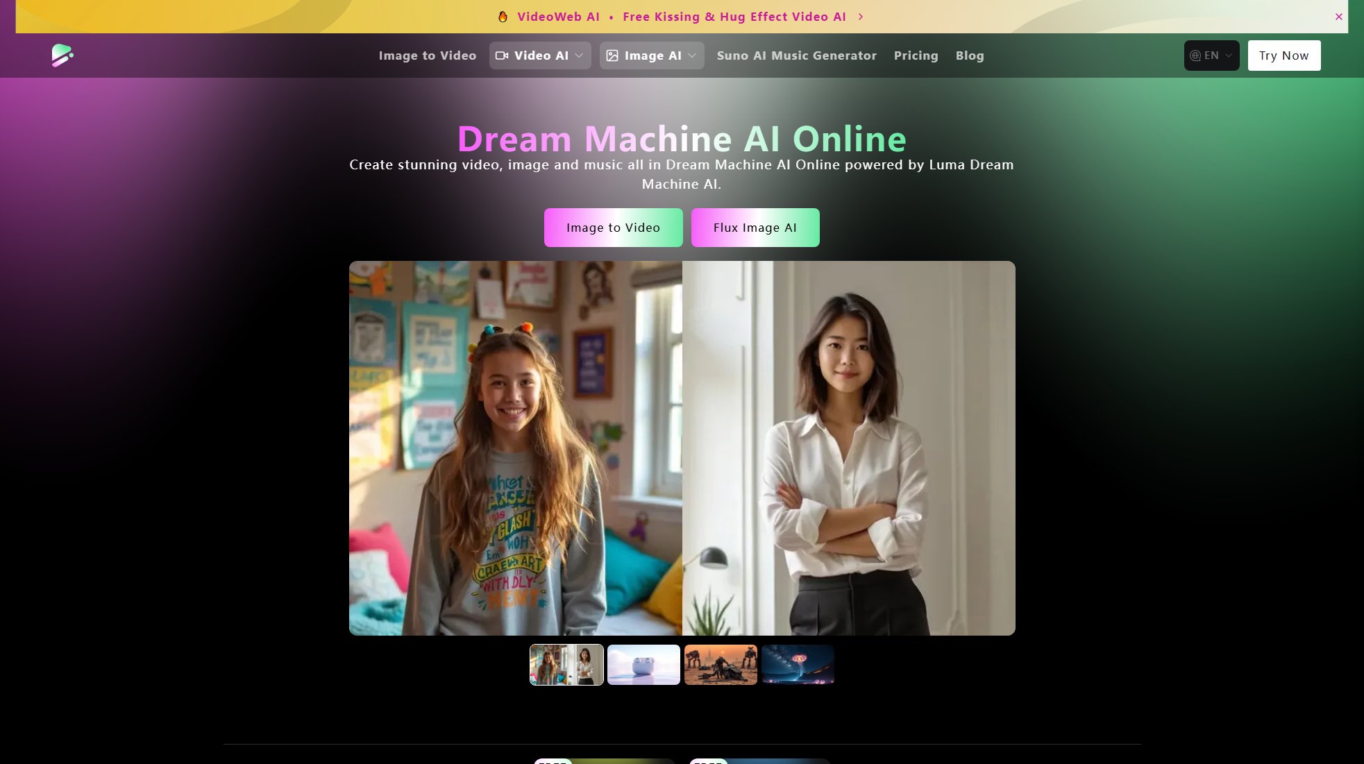 Free Luma Dream Machine AI Video Generator Screenshot Free Luma Dream Machine AI Video Generator Screenshot