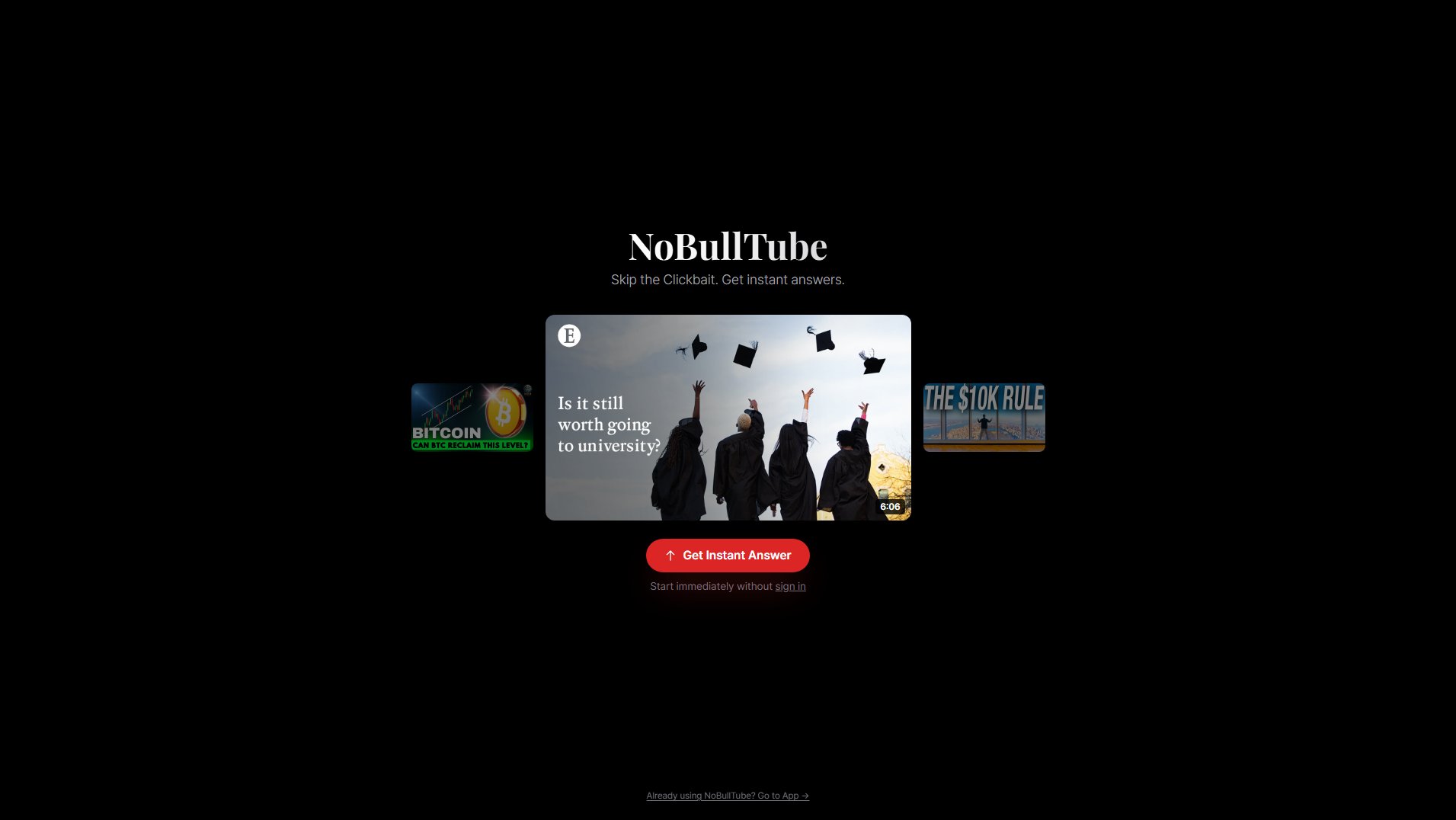 NoBullTube NoBullTube Interface & Screenshots NoBullTube NoBullTube Interface & Screenshots