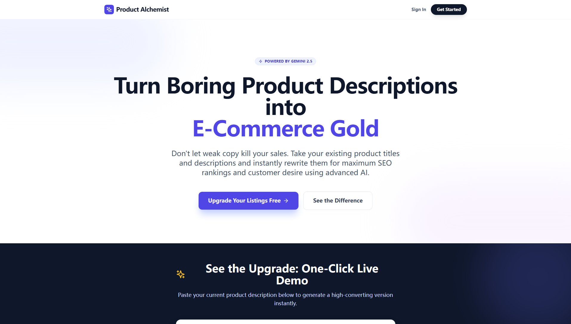 Product Alchemist Product Alchemist Interface & Screenshots Product Alchemist Product Alchemist Interface & Screenshots