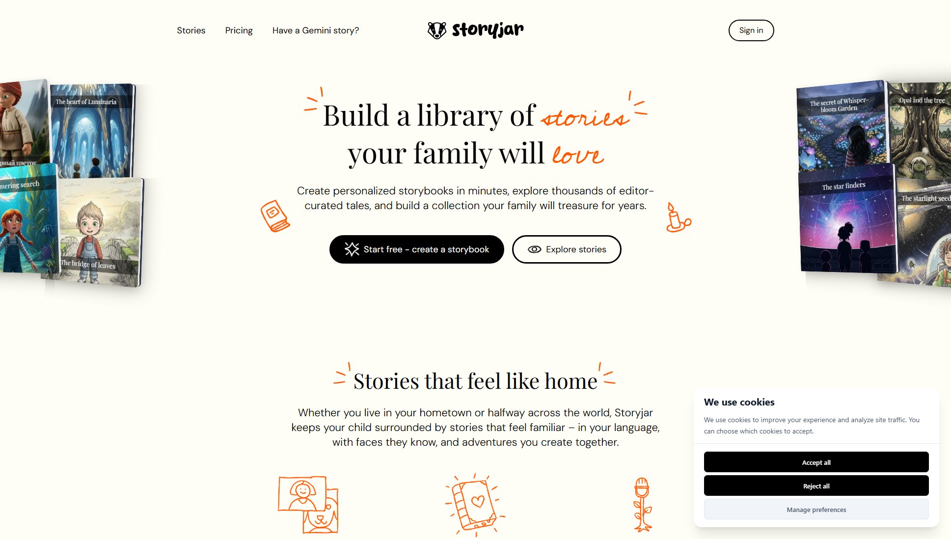 Storyjar Storyjar Interface & Screenshots