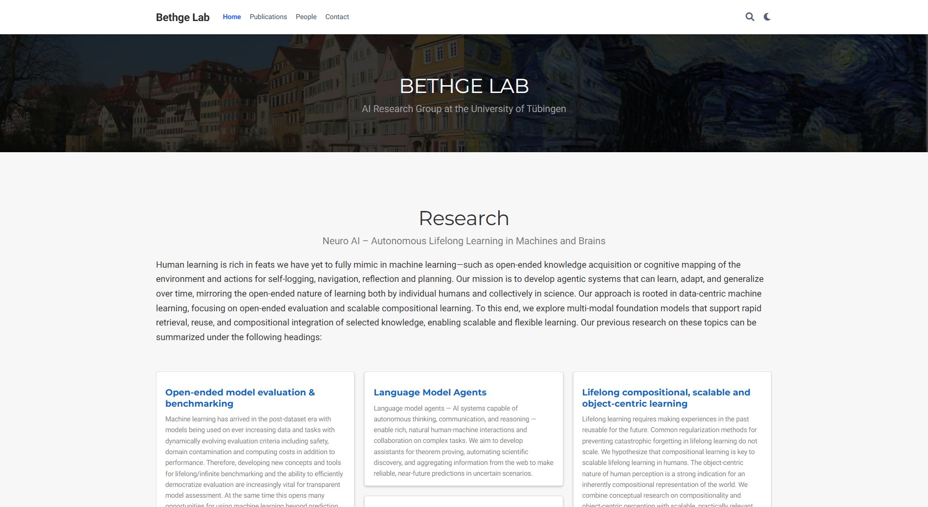 Bethge Lab Bethge Lab Interface & Screenshots