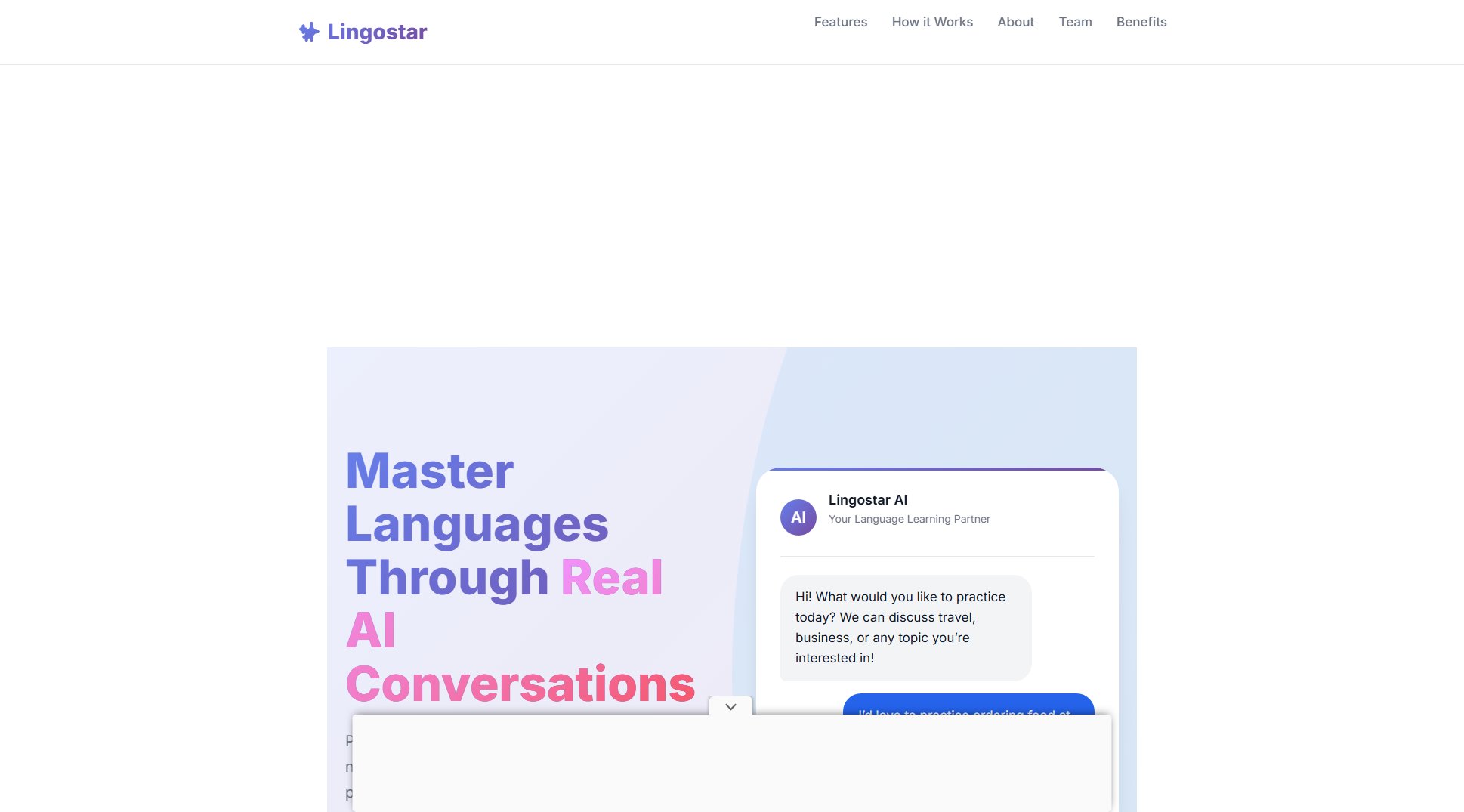Lingostar AI Lingostar AI Interface & Screenshots Lingostar AI Lingostar AI Interface & Screenshots