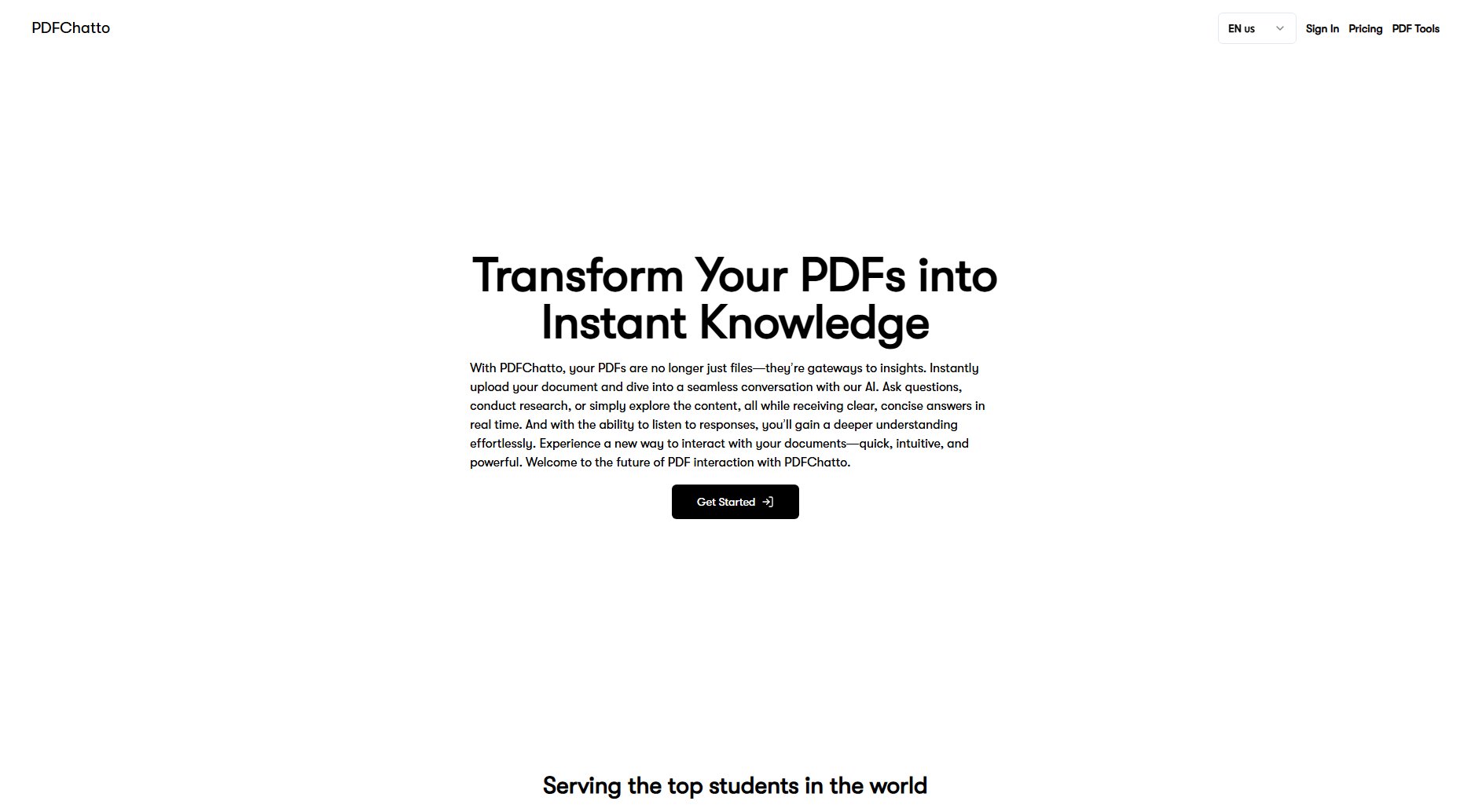 PDFChatto PDFChatto Interface & Screenshots PDFChatto PDFChatto Interface & Screenshots