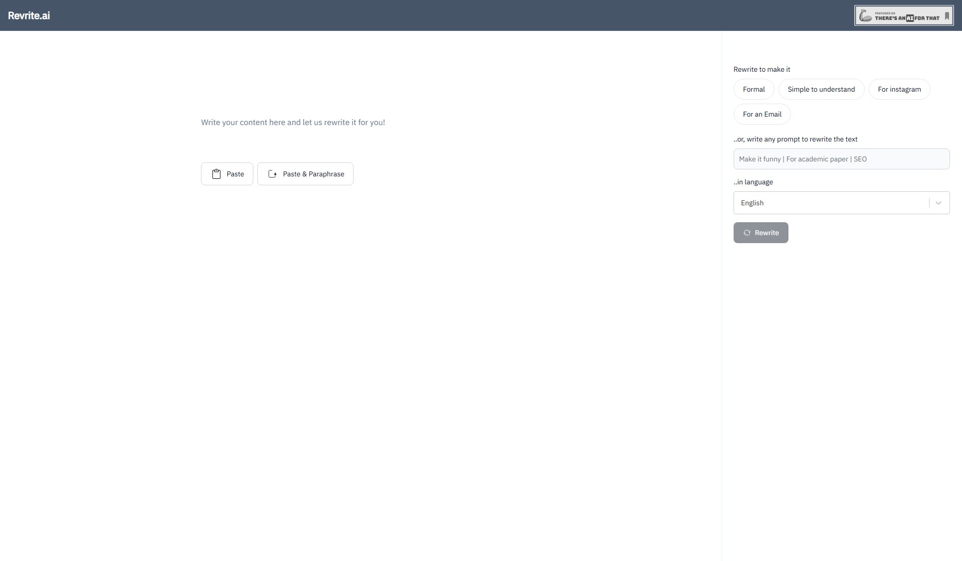 revrite.ai revrite.ai Interface & Screenshots revrite.ai revrite.ai Interface & Screenshots