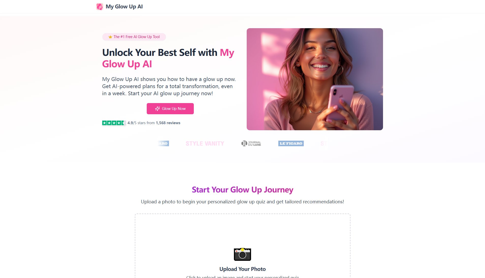 My Glow Up AI My Glow Up AI Interface & Screenshots My Glow Up AI My Glow Up AI Interface & Screenshots