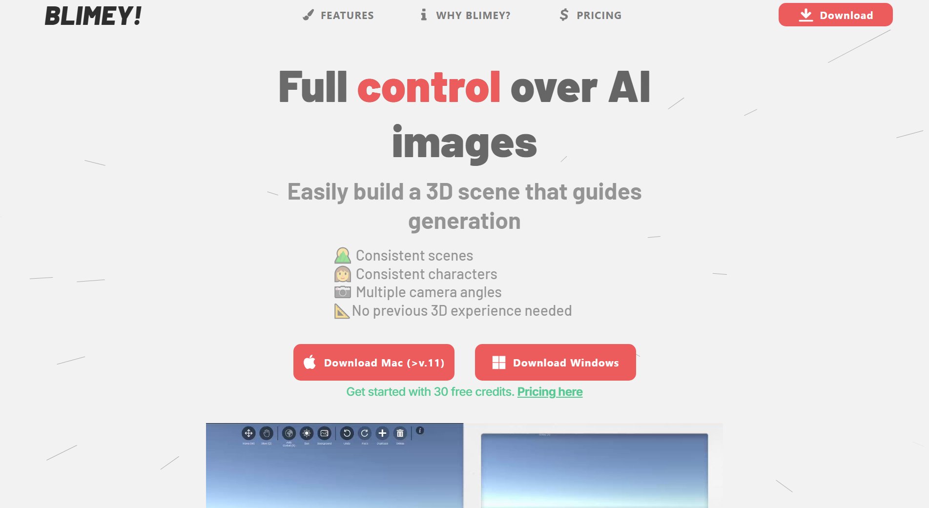 Blimey Blimey Interface & Screenshots
