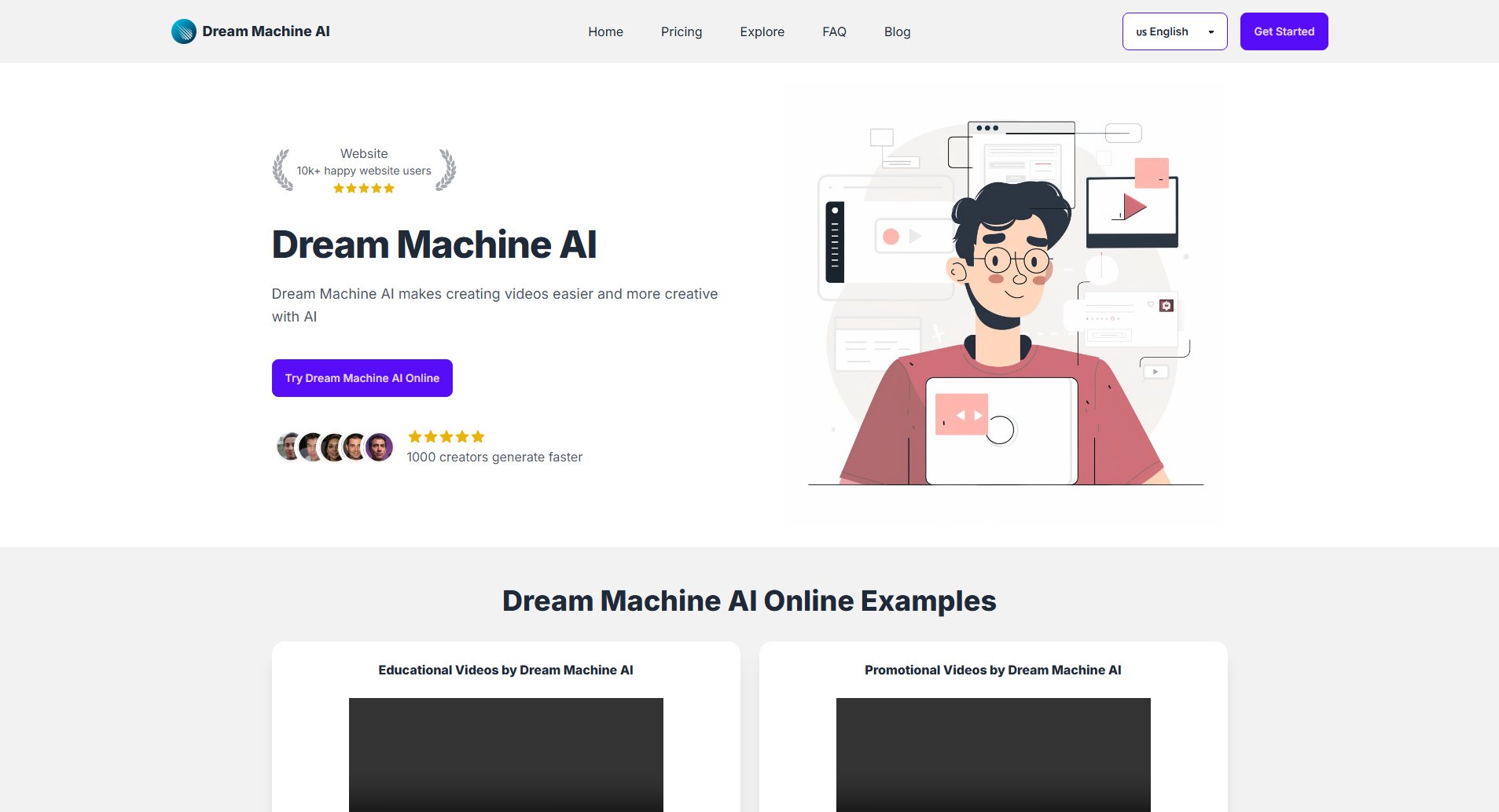 Dream Machine AI Dream Machine AI Interface & Screenshots