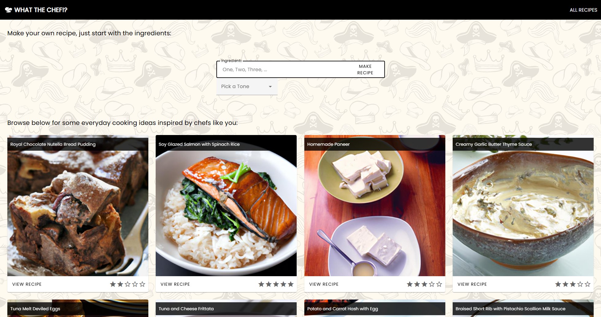 What the Chef!? What the Chef!? Interface & Screenshots What the Chef!? What the Chef!? Interface & Screenshots