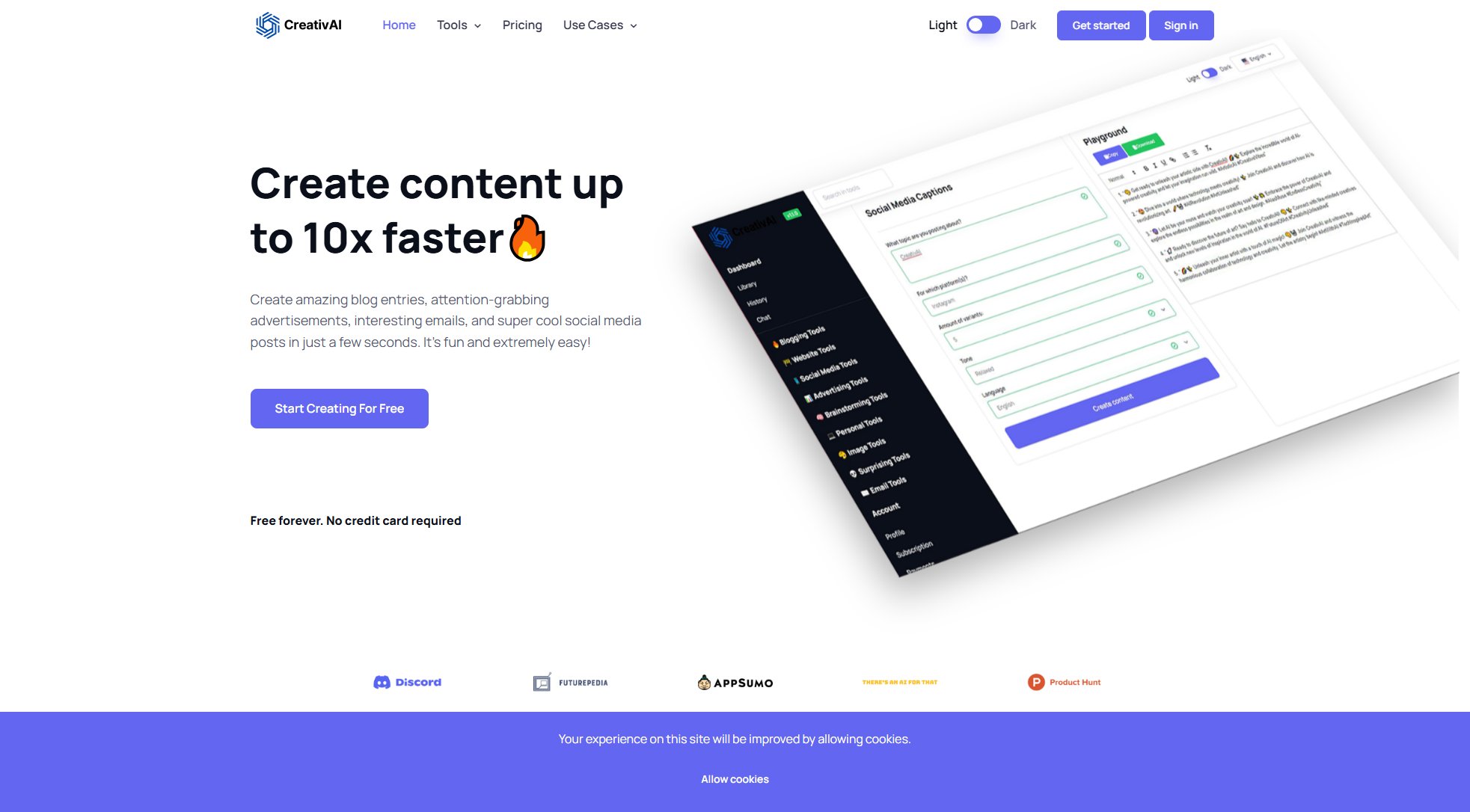 CreativAI CreativAI Interface & Screenshots