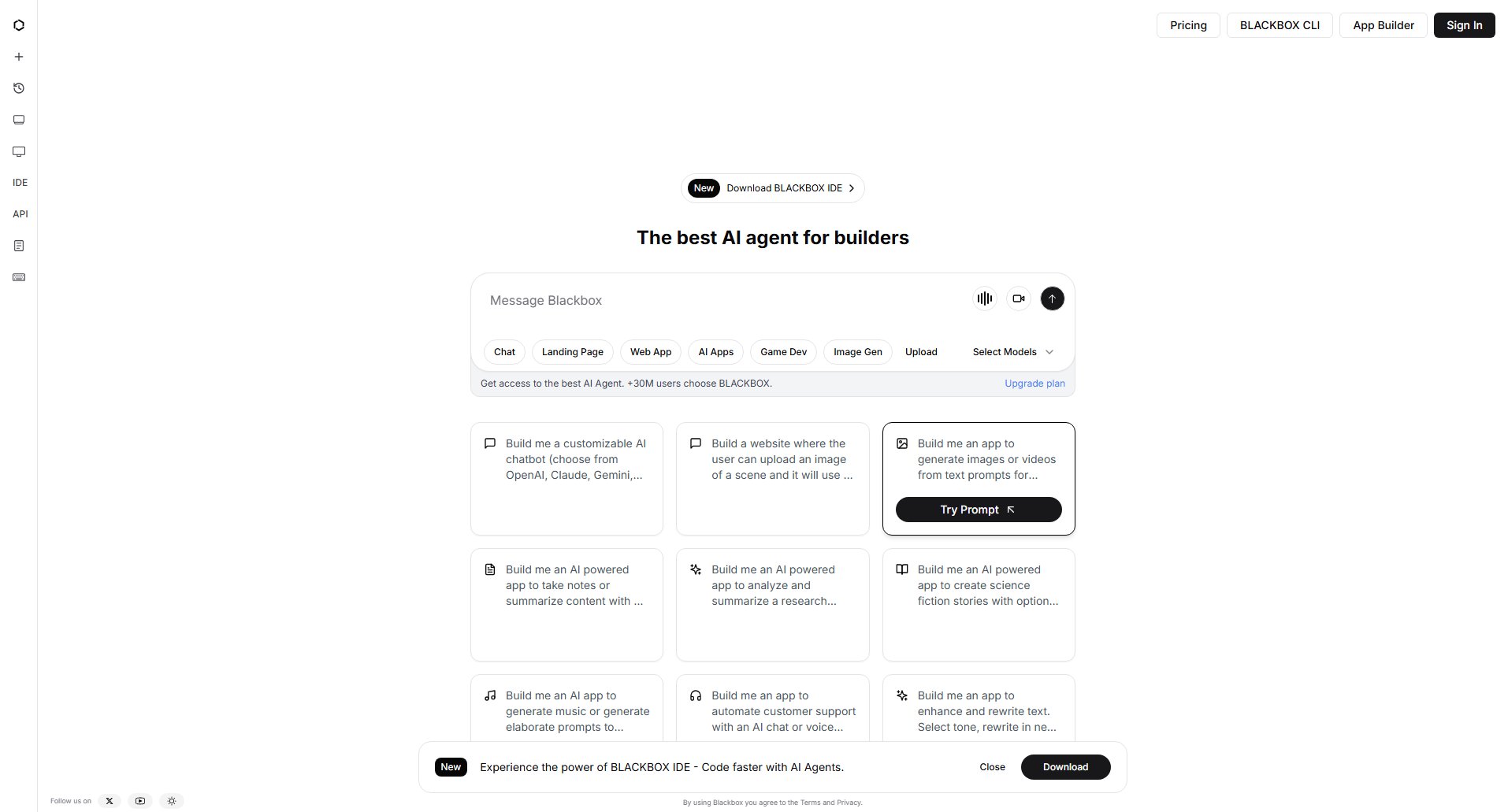 BLACKBOX.AI BLACKBOX.AI Interface & Screenshots