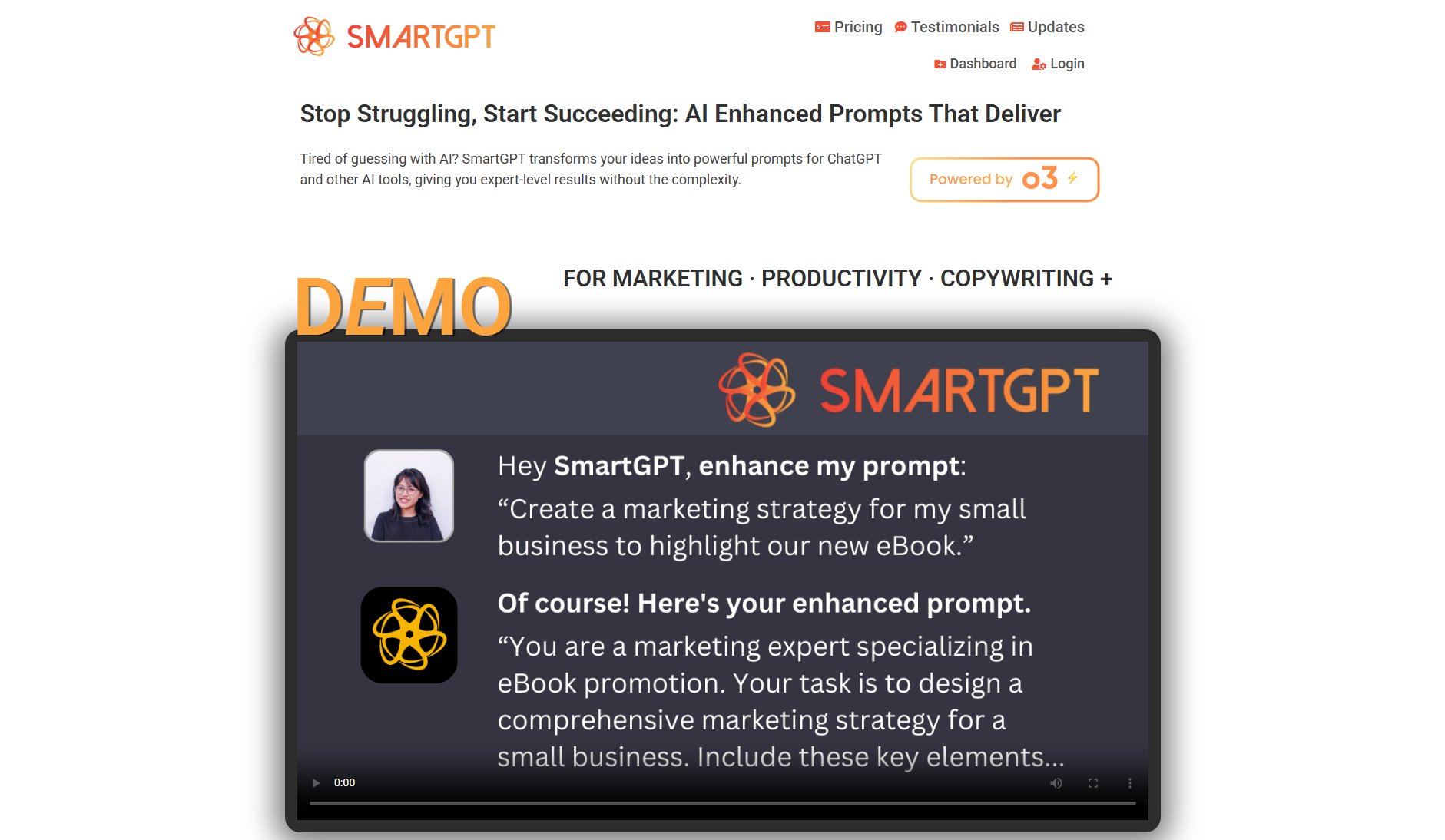SmartGPT SmartGPT Interface & Screenshots