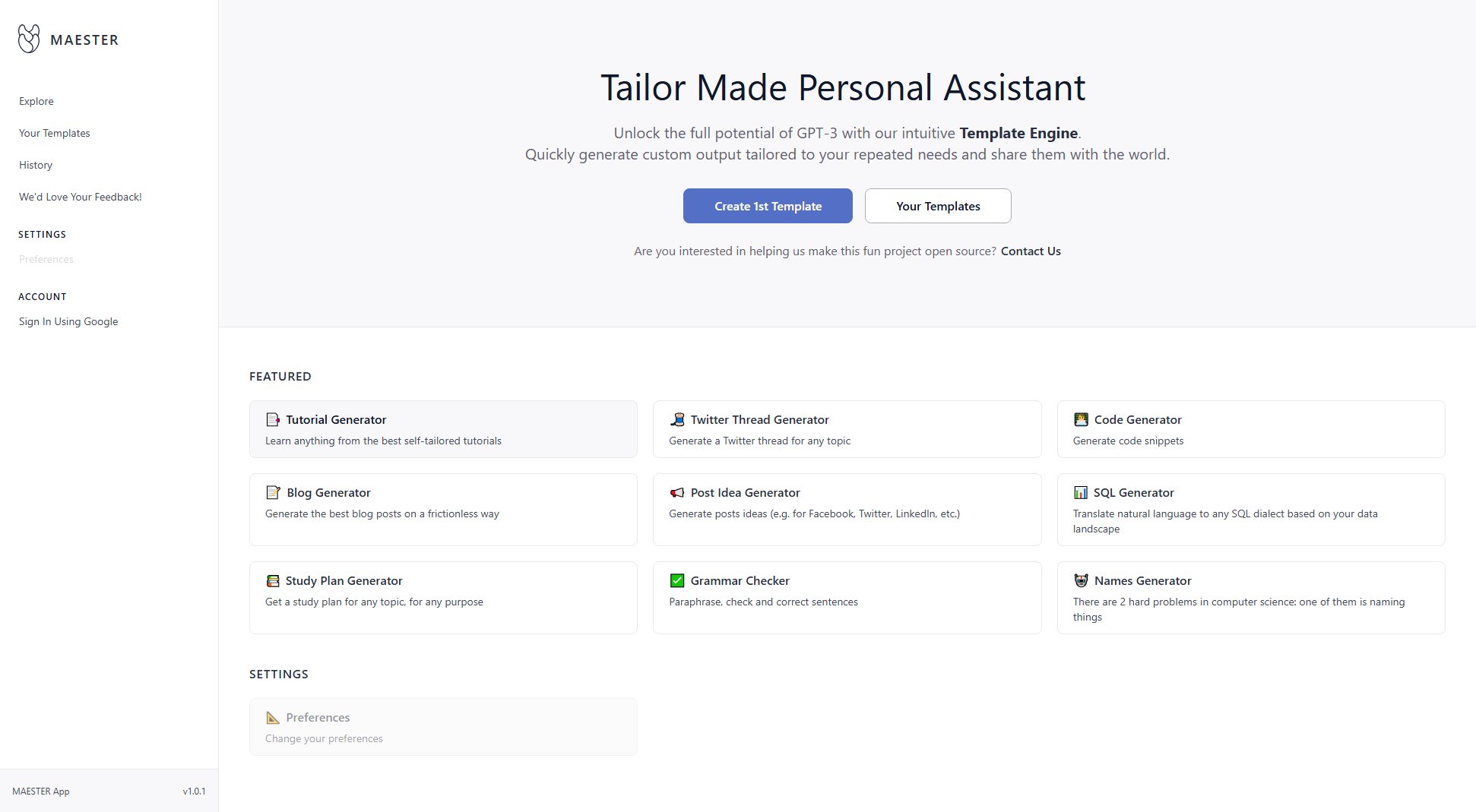 Maester Maester Interface & Screenshots Maester Maester Interface & Screenshots