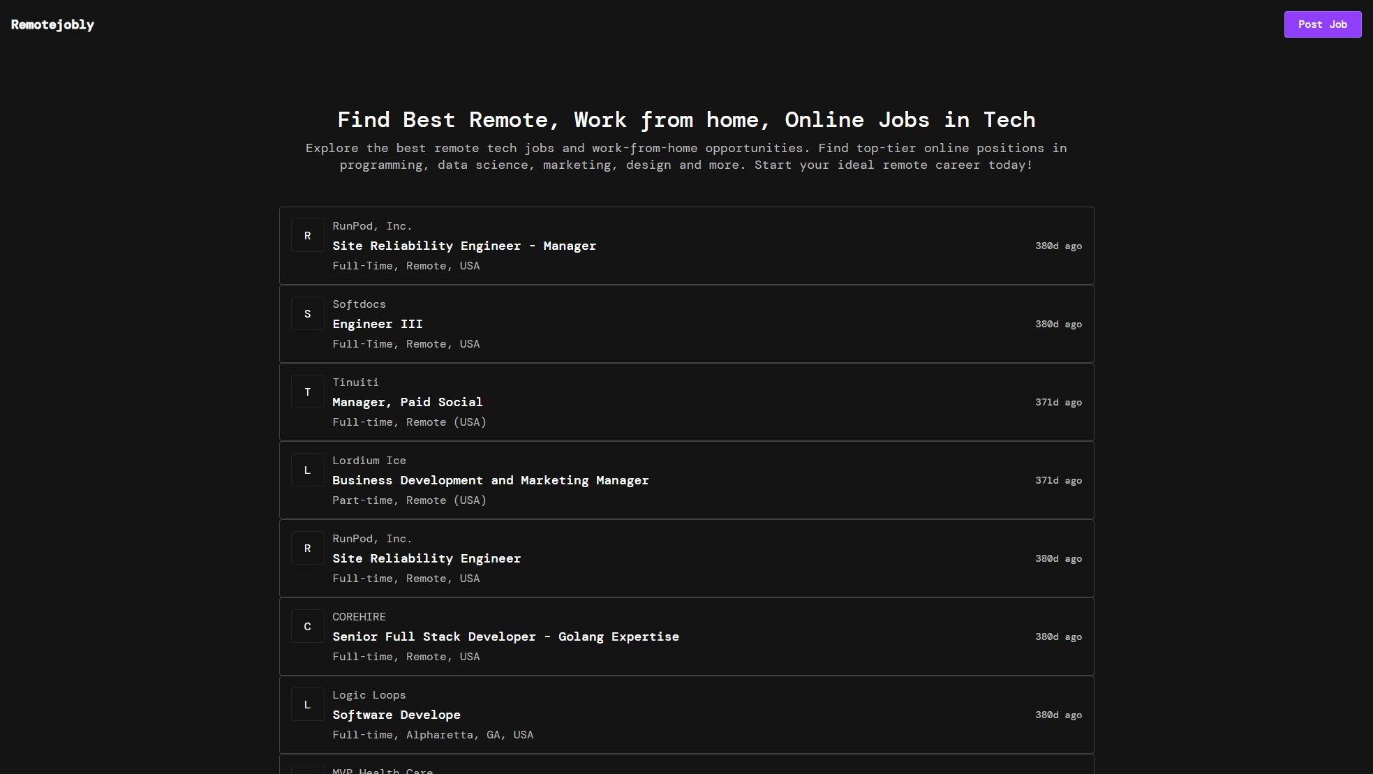 RemoteJobly RemoteJobly Interface & Screenshots RemoteJobly RemoteJobly Interface & Screenshots