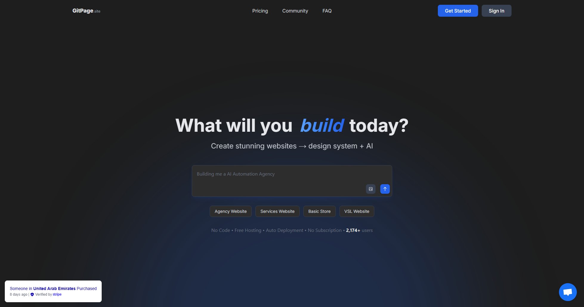 GitPage AI Website Builder GitPage AI Website Builder Interface & Screenshots