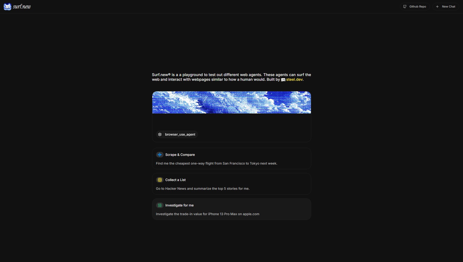 Surf.new Surf.new Interface & Screenshots