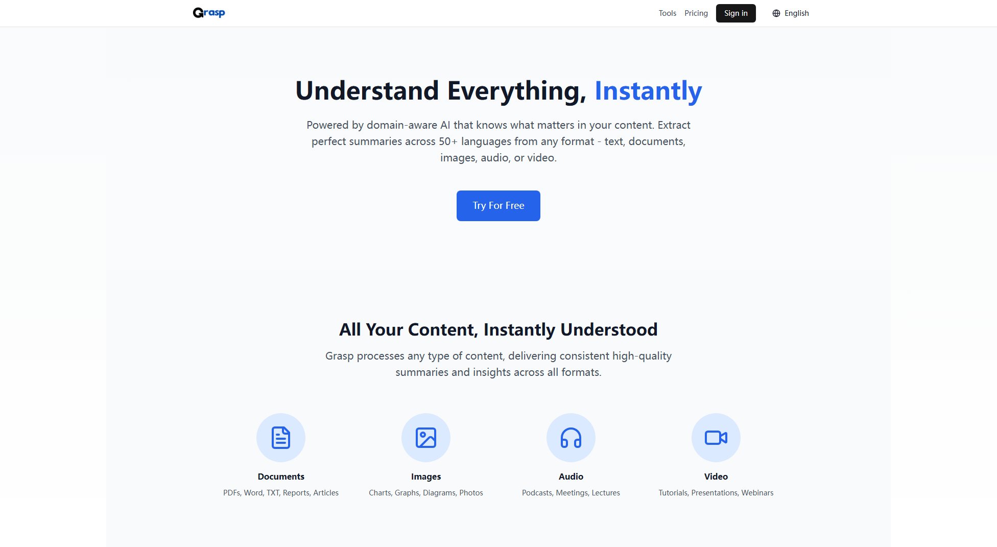 GRASP.info GRASP.info Interface & Screenshots