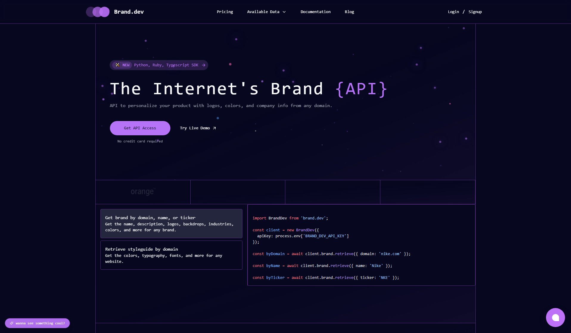 Brand.dev Brand.dev Interface & Screenshots