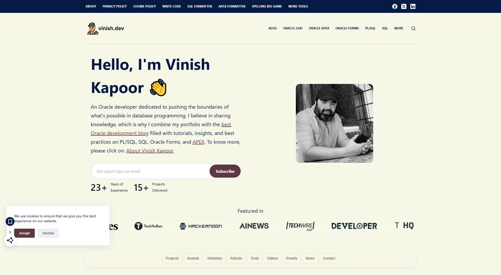 Vinish Kapoor's Oracle Development Resources Vinish Kapoor's Oracle Development Resources Interface & Screenshots Vinish Kapoor's Oracle Development Resources Vinish Kapoor's Oracle Development Resources Interface & Screenshots