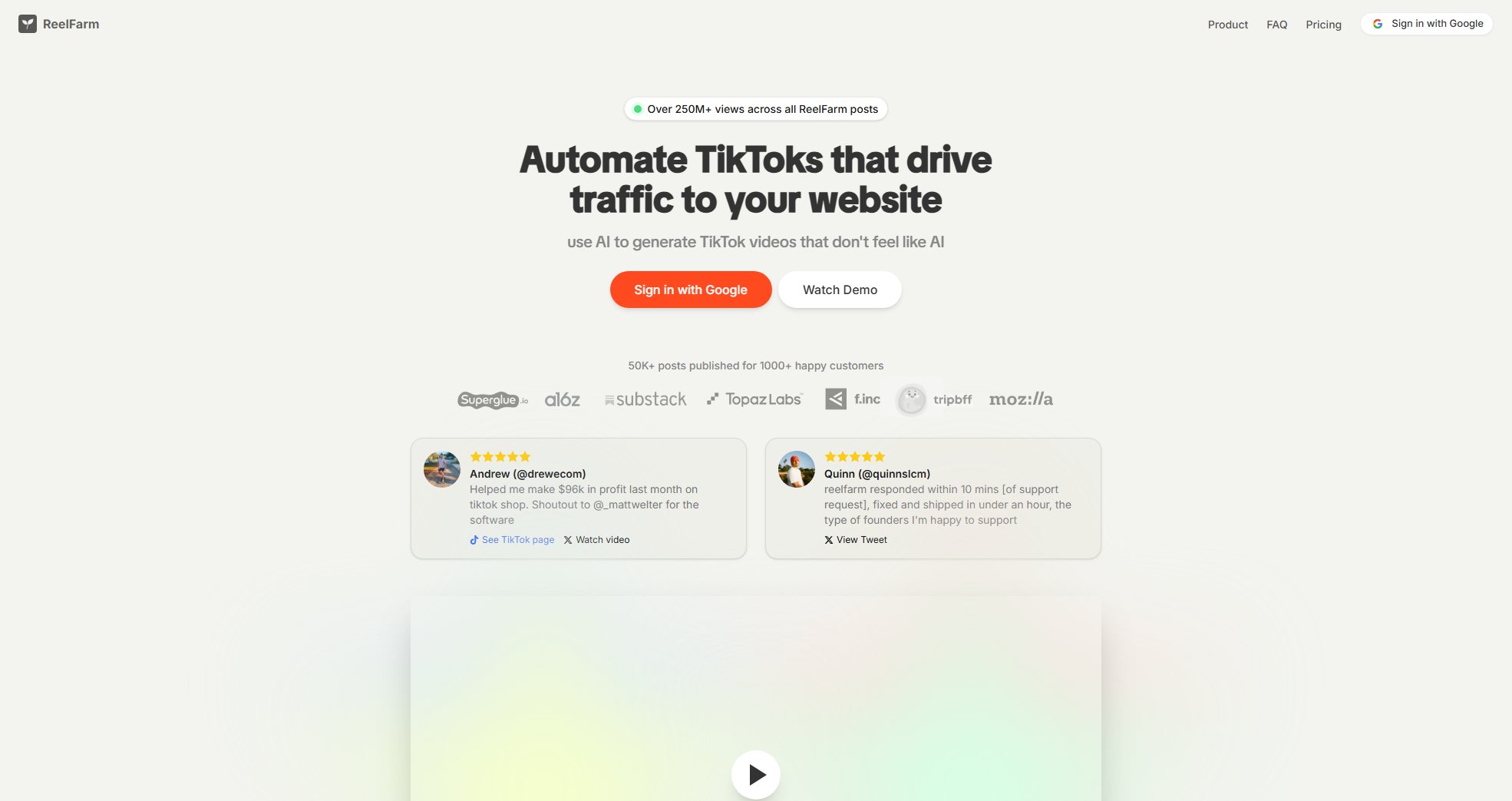 ReelFarm ReelFarm Interface & Screenshots ReelFarm ReelFarm Interface & Screenshots