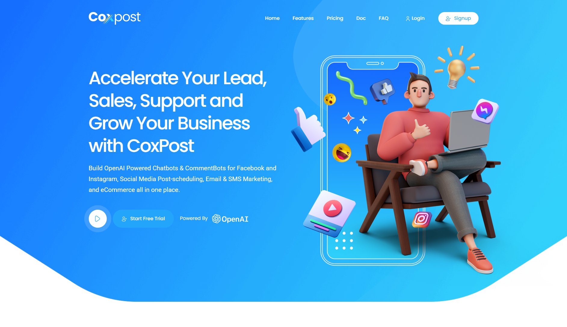CoxPost CoxPost Interface & Screenshots