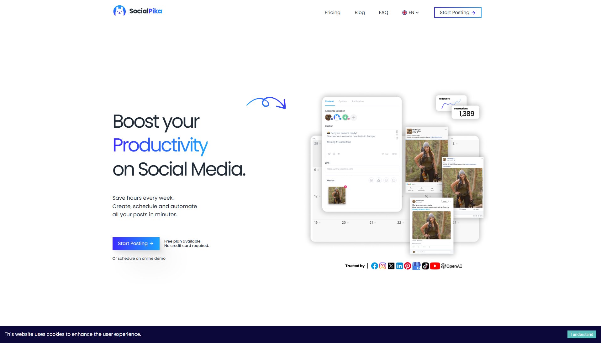 SocialPika SocialPika Interface & Screenshots