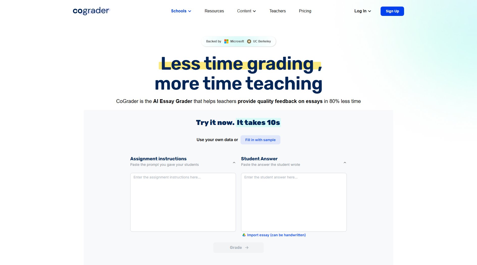CoGrader CoGrader Interface & Screenshots