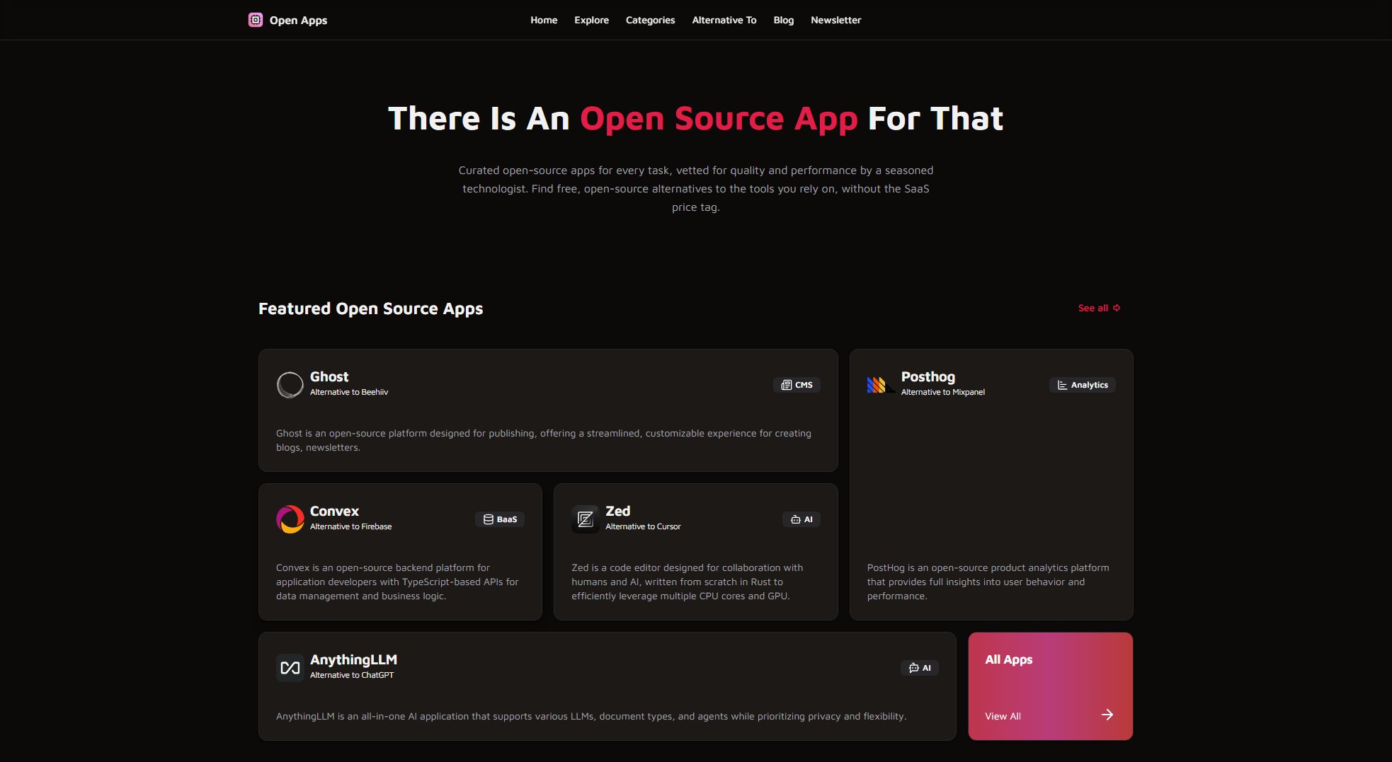 Open Apps Open Apps Interface & Screenshots
