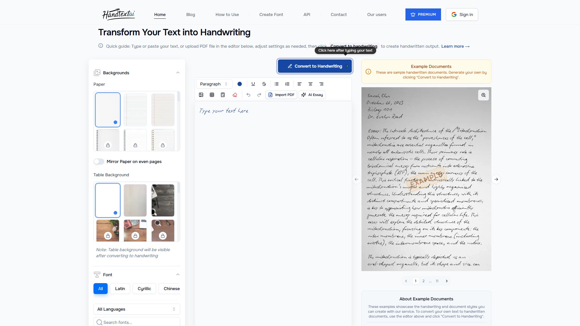 HandtextAI HandtextAI Interface & Screenshots