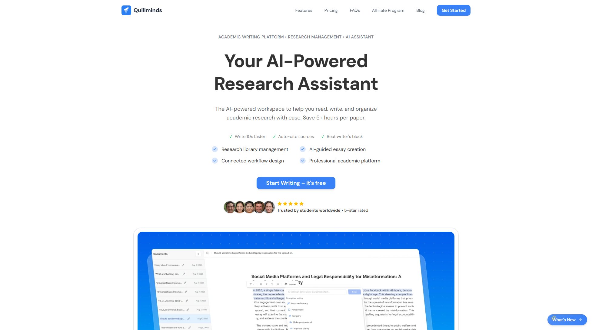 QuillMinds Academic OS QuillMinds Academic OS Interface & Screenshots