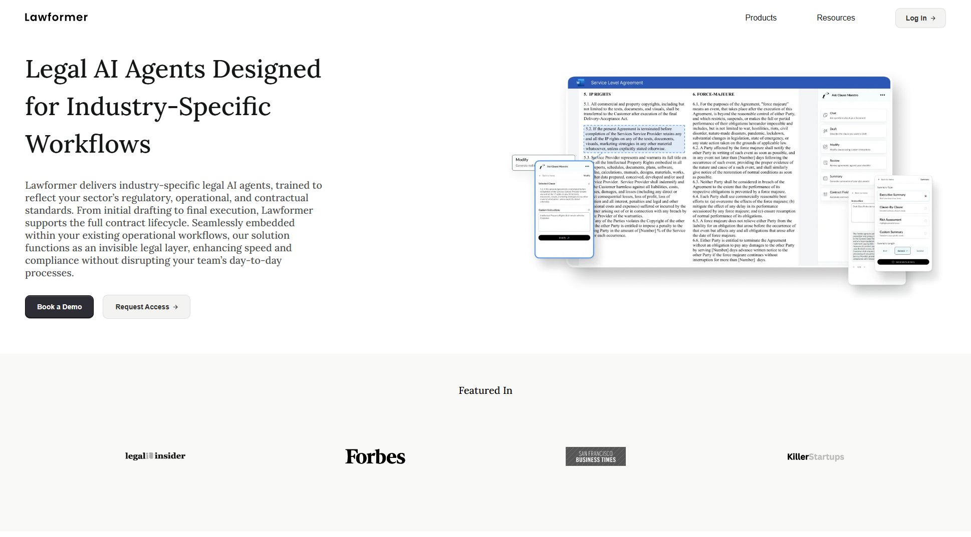 Lawformer Lawformer Interface & Screenshots