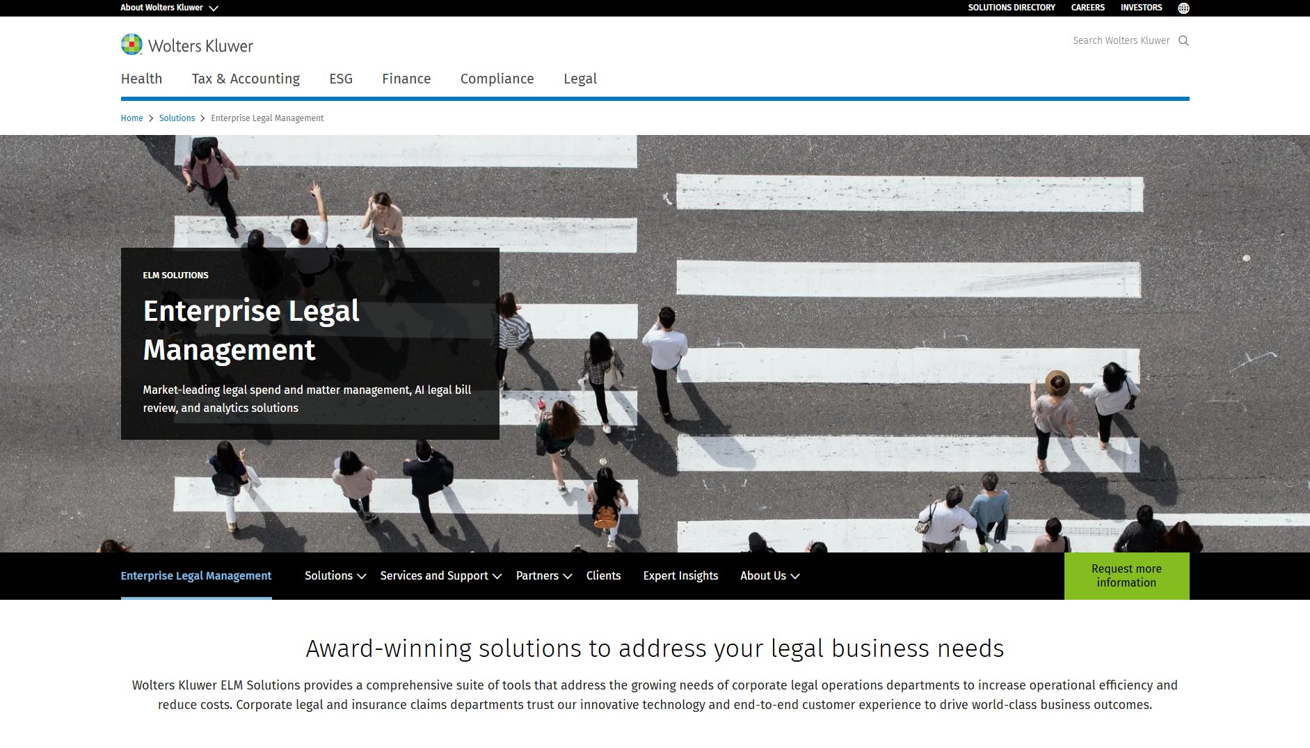 Enterprise Legal Management (ELM) Solutions Enterprise Legal Management (ELM) Solutions Interface & Screenshots