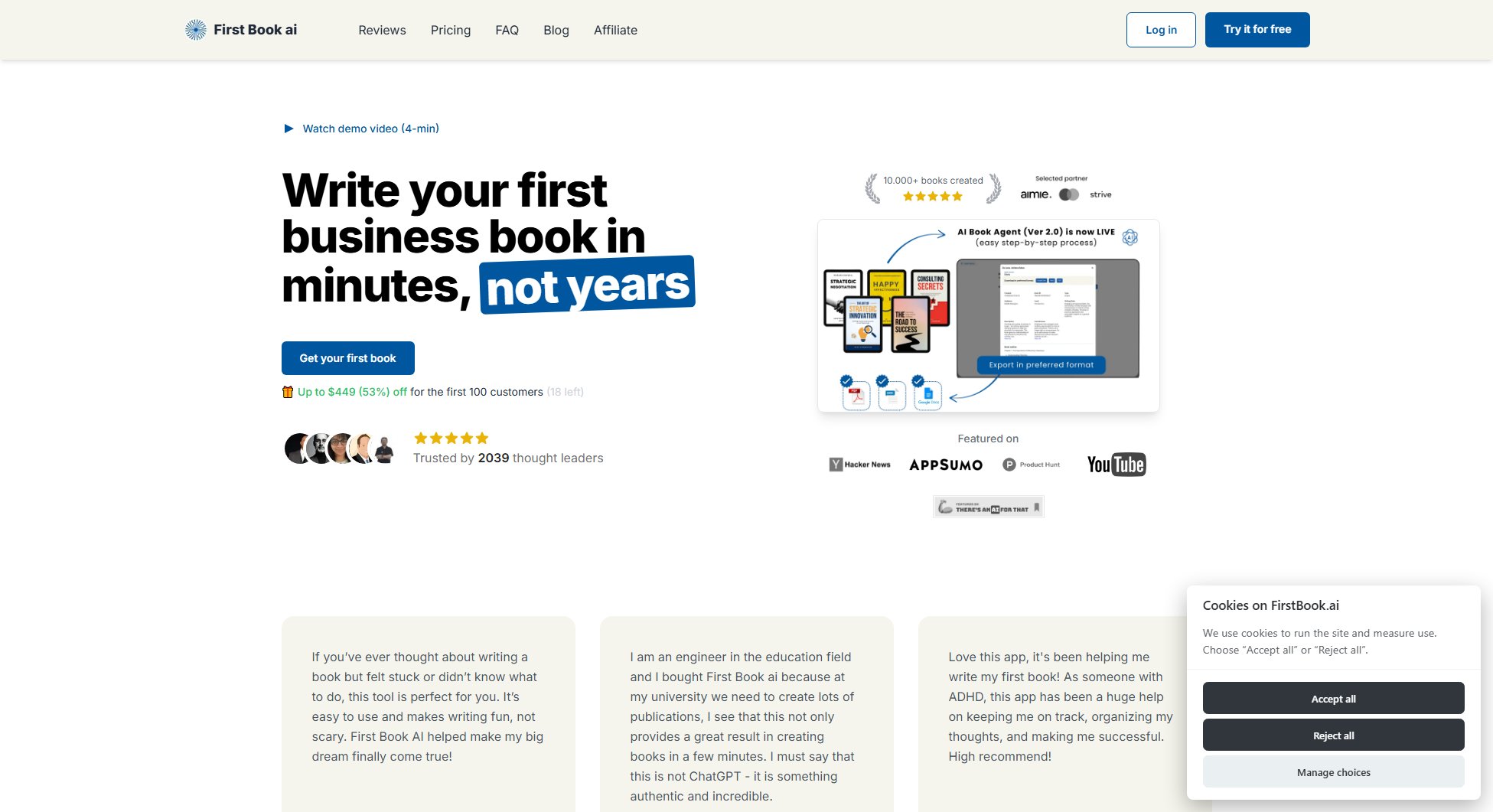 First Book AI First Book AI Interface & Screenshots First Book AI First Book AI Interface & Screenshots