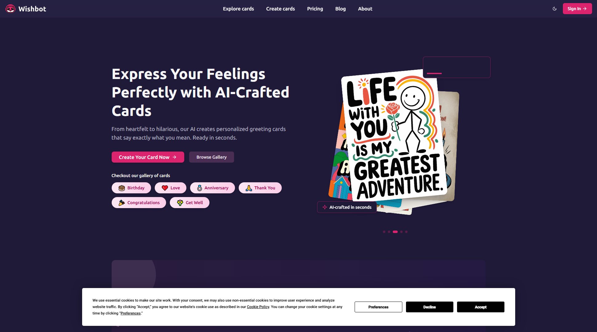 Wishbot Wishbot Interface & Screenshots