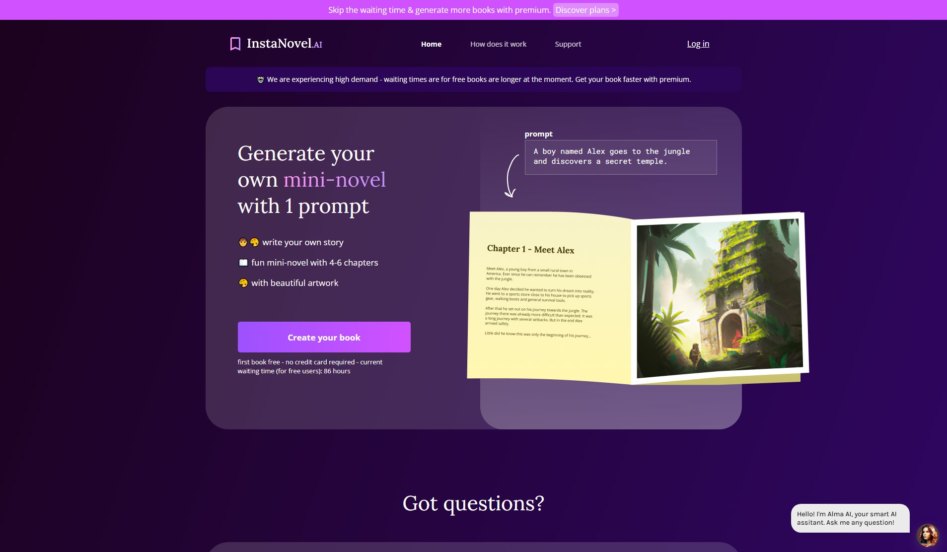 InstaNovel InstaNovel Interface & Screenshots