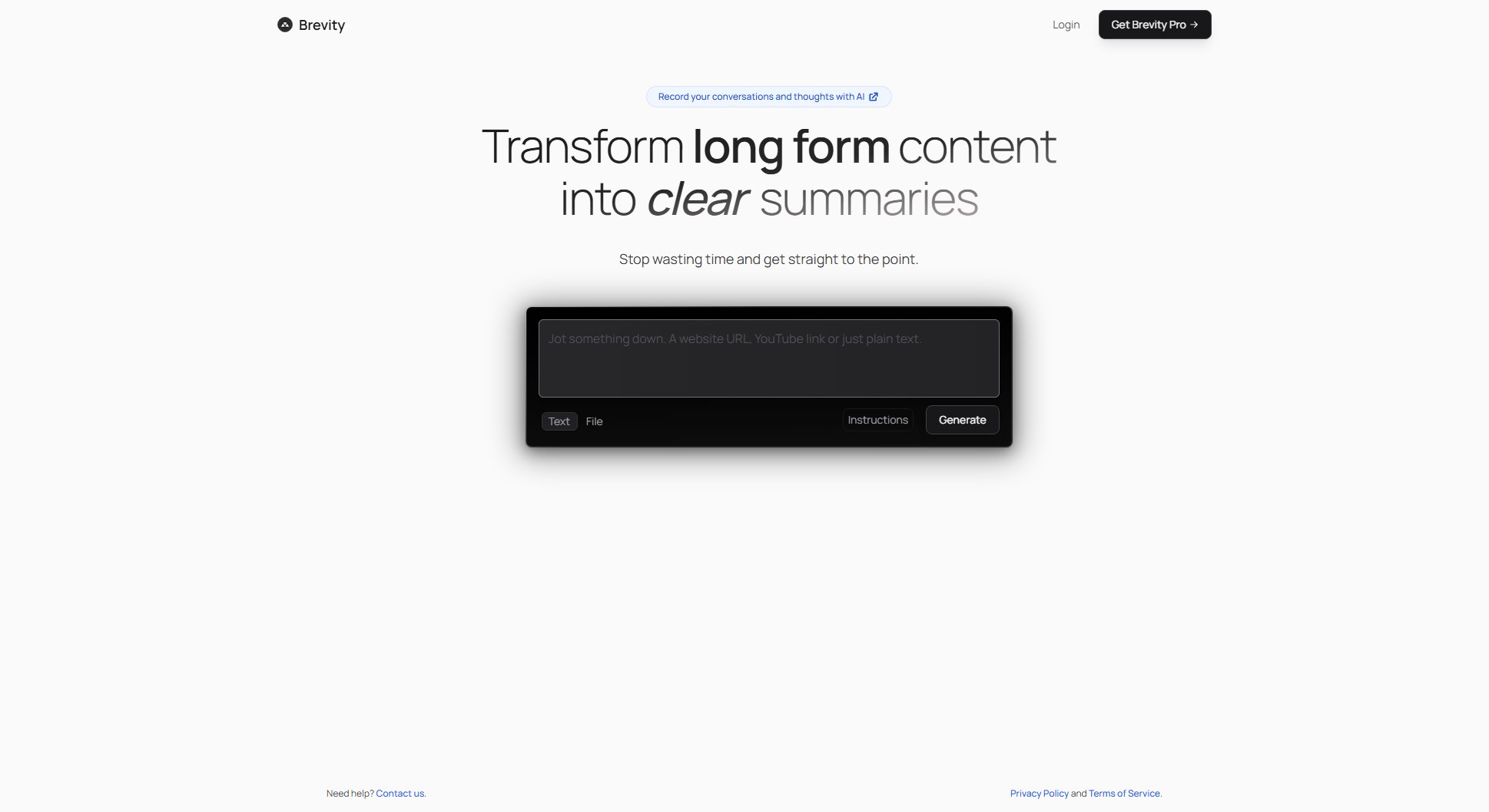 Brevity Brevity Interface & Screenshots
