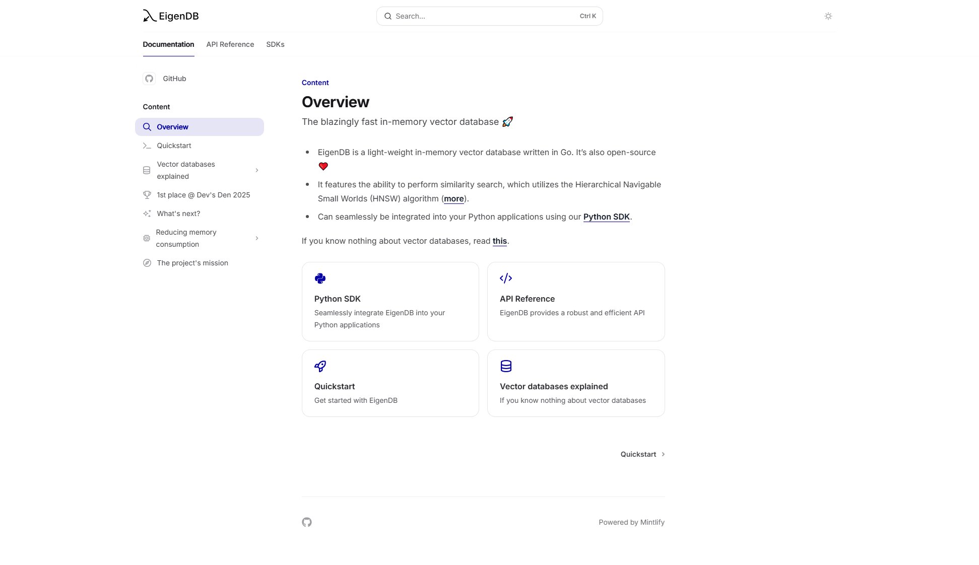 EigenDB EigenDB Interface & Screenshots