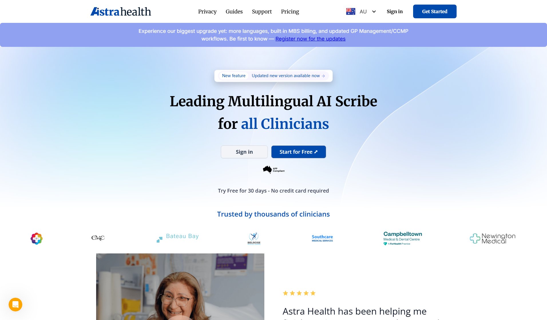 Astra Health AI Astra Health AI Interface & Screenshots