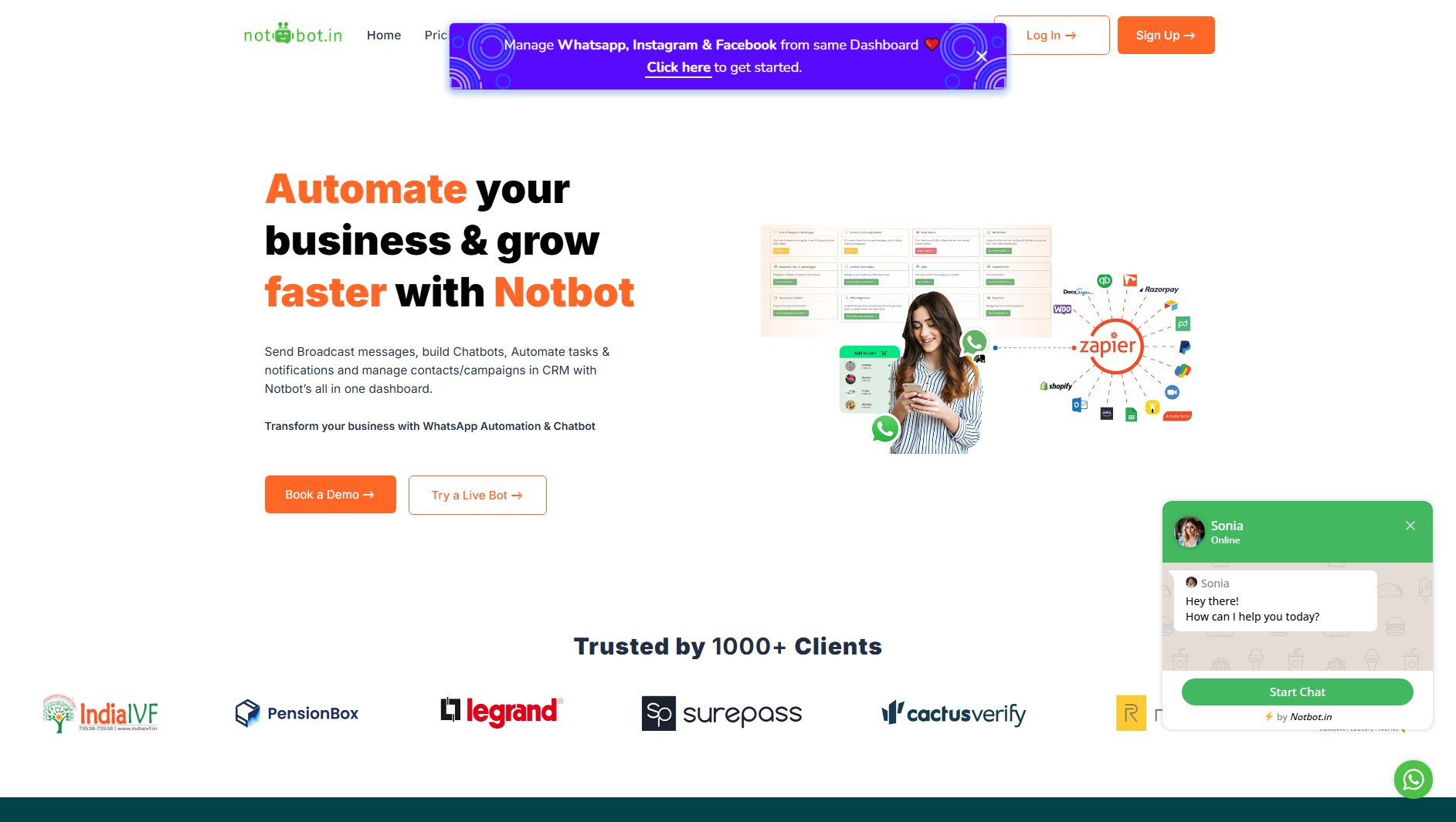 Notbot Notbot Interface & Screenshots