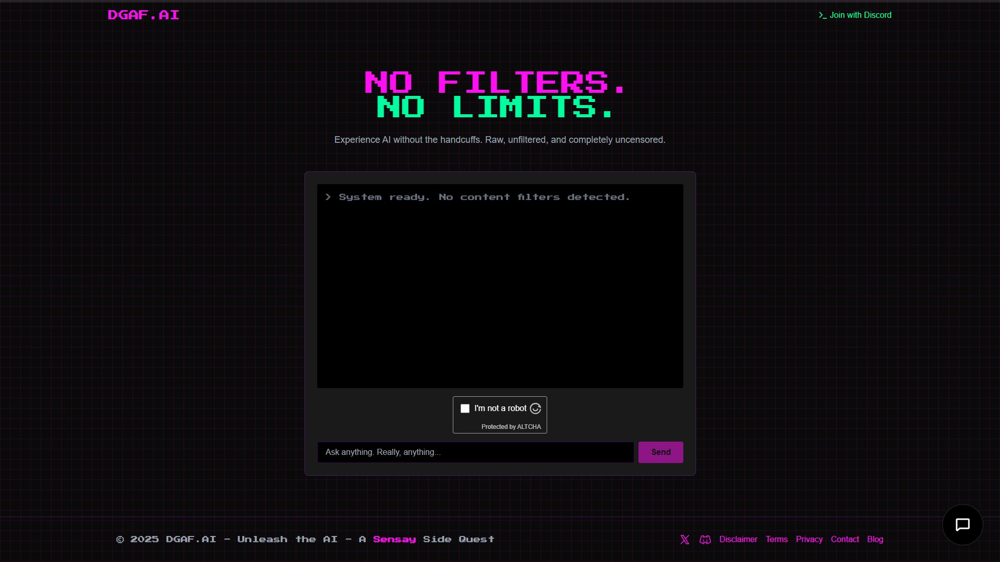 DGAF DGAF Interface & Screenshots DGAF DGAF Interface & Screenshots