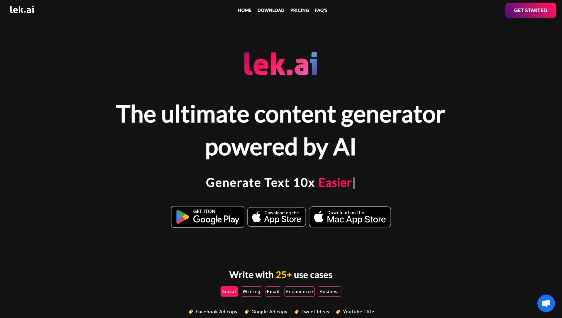 Lek.ai Lek.ai Interface & Screenshots