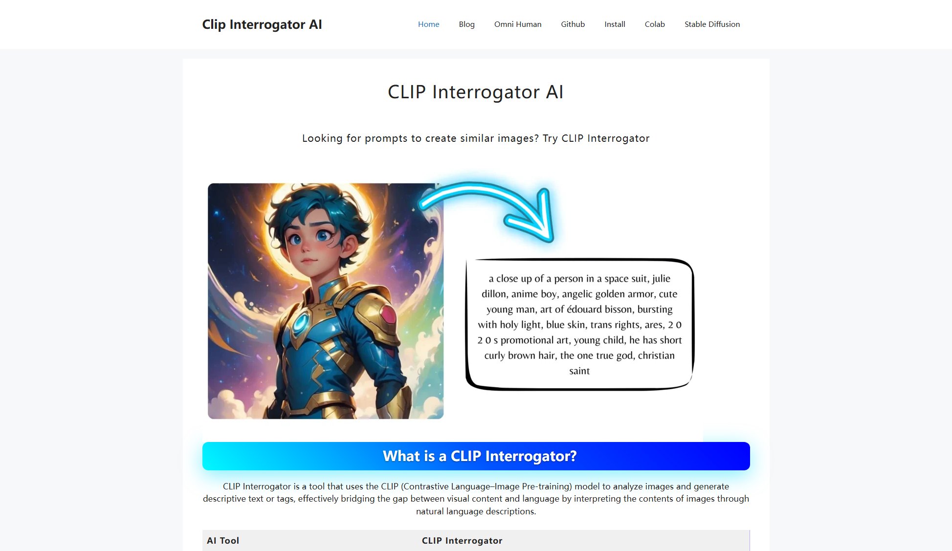 CLIP Interrogator AI CLIP Interrogator AI Interface & Screenshots