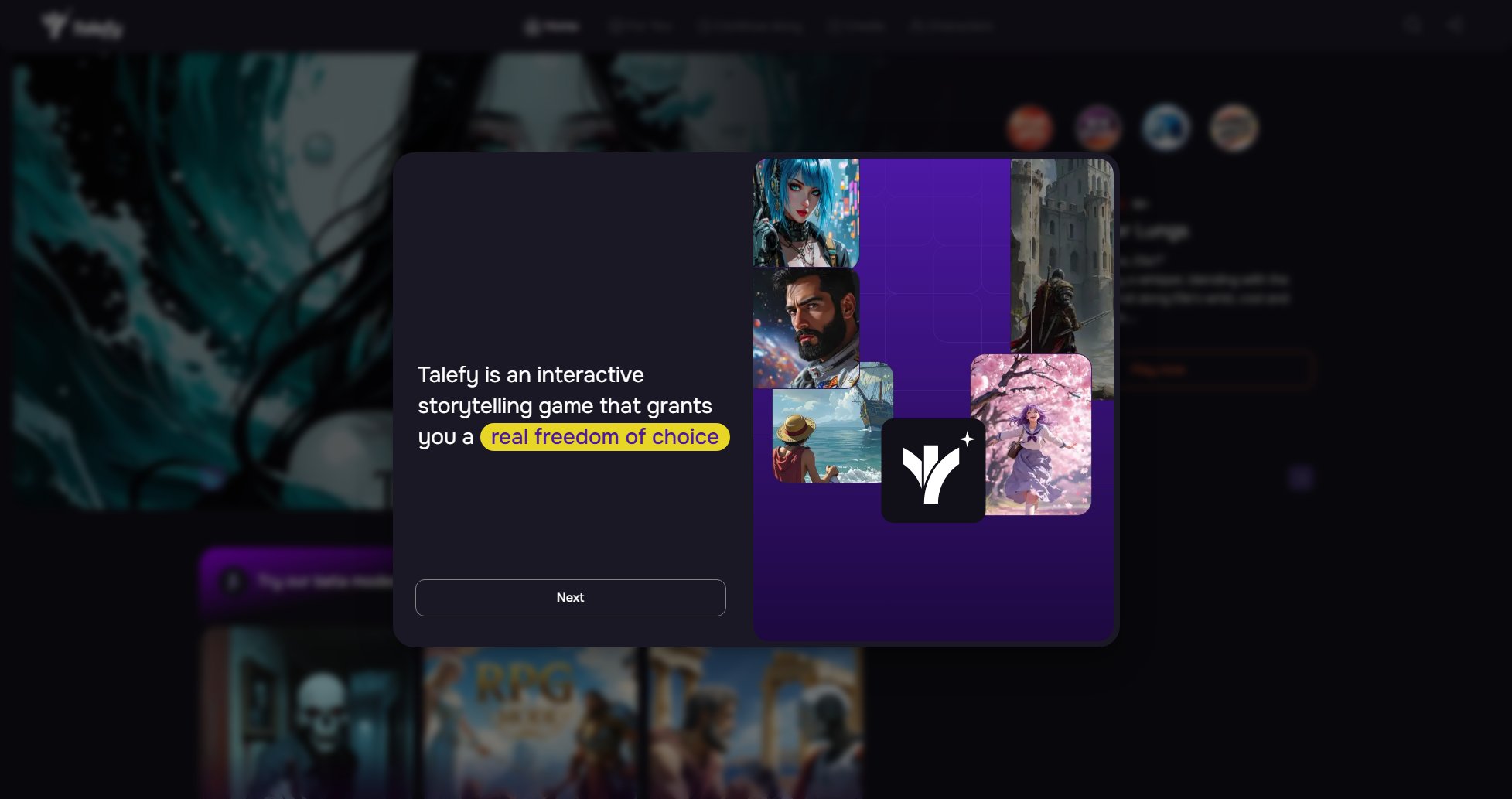 Talefy Talefy Interface & Screenshots