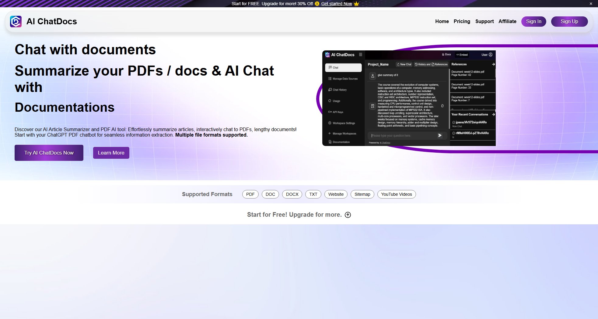 AI ChatDocs AI ChatDocs Interface & Screenshots